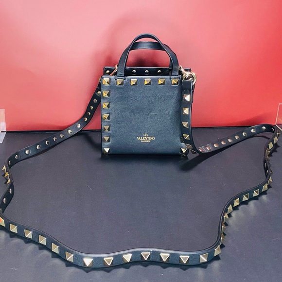 Valentino Garavani Black Mini Bag with Gold Studs - Picture 3 of 16